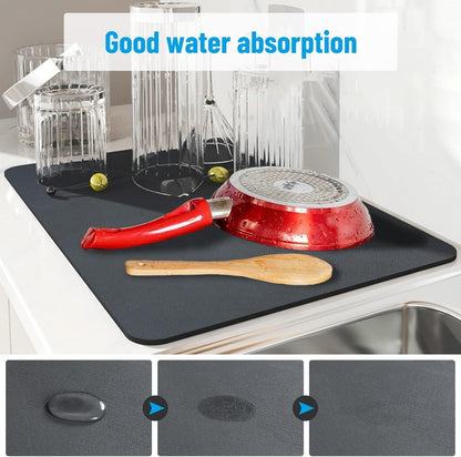 Premium Kitchen Water Absorbent Mat – Quick Dry, Stain Hiding